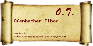 Ofenbecher Tibor névjegykártya